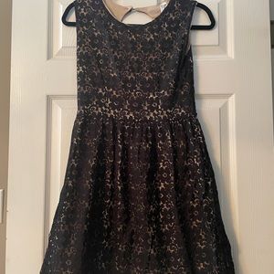 Black lined lace dress. Size Medium.